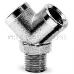 Фитинг тройник G1/2(ш) - G1/2(вр) - G1/2(вр) (Y-образный) (Camozzi)