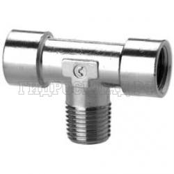 Фитинг тройник G1/4(вр) - G1/4(вр) - G1/4(ш) (гориз. поворотный) (Camozzi)