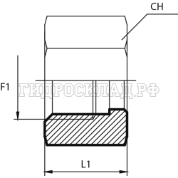 Гайка ТС ORFS 9/16" (Vitillo SPA)
