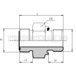 Адаптер ORFS(ш) 11/16" - BSPP(ш) 3/4" Form E (Vitillo SPA)