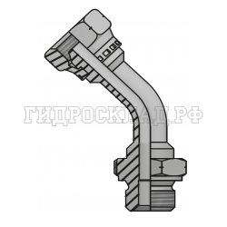 Адаптер 45° DK(г) 20X1.5 - DK(ш) 20X1.5 (Vitillo SPA)