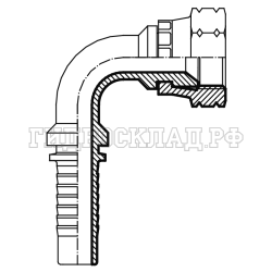 Фитинг DKI (г) М20х1.5 DN=10 (90) S24 (Китай)