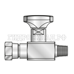 Кран манометра G 1/4"(г)-R 1/4"(ш) (Mini Press)