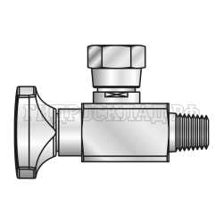 Кран манометра R1/4" (90°) оцинкованный (Mini Press)