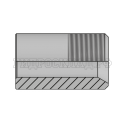Адаптер BSP(ш) 1/2" - d=21 L=35 (втулка под сварку) (Vitillo SPA)