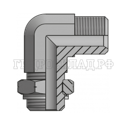 Адаптер 90° DK(ш) 18X1.5 - Metric(ш) 22X1.5 o.r.+ контргайка (Vitillo SPA)