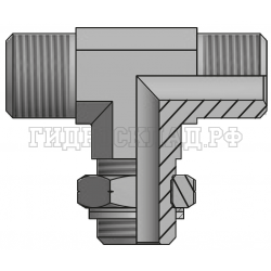 Адаптер тройник DK(ш) 16X1.5 - DK(ш) 18X1.5 - Metric(ш) 16X1.5 o.r.+ контргайка (Vitillo SPA)