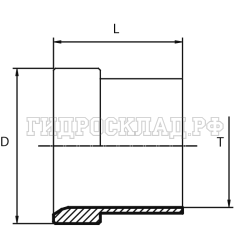 Втулка ТС JIC P=25 (1") (Vitillo SPA)