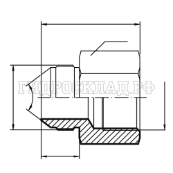 Адаптер  JIC(ш) 9/16" - BSPP(F) 3/8" (Vitillo SPA)