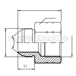 Адаптер  JIC(ш) 1.7/8" - NPT(F) 1.1/2" (Vitillo SPA)