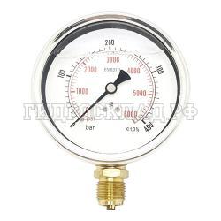 Манометр 100мм 0-400 бар  G1/2 (снизу)  (Mini Press)