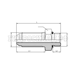 Адаптер JIC(ш) 1.5/16" - BSPP(ш) 1" проходной Form E (Vitillo SPA)