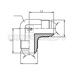 Адаптер 90° JIC(ш) 7/8" - JIC(ш) 7/8" (Vitillo SPA)