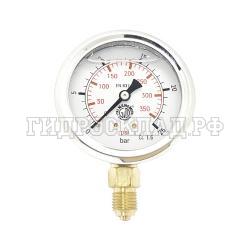Манометр 63мм 0-25 бар  G1/4 (снизу) (Mini Press)