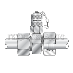 Точка контроля давления S12.65x1.5 - трубное соединение P=8 M 14x1.5 - M 14x1.5 Series L (мет.колп.с (Mini Press)