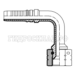 Фитинг JIC (г) 1.5/16” DN=25 (90°) InterLock long drop