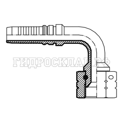 Фитинг JIC (г) 1.5/8” DN=25 (90°) InterLock
