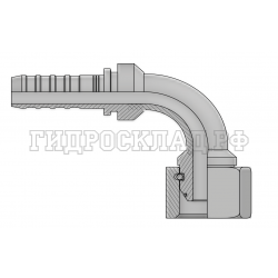 Фитинг BSP (г) 1/2” DN=10 (90°) InterLock (без зачистки) (thrust-wire nut)