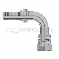 Фитинг ORFS (г) 1.3/16” DN=25 (90°) InterLock (без зачистки)