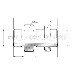 Адаптер ORFS(ш) 1" - ORFS(ш) 1" проходной (Vitillo SPA)