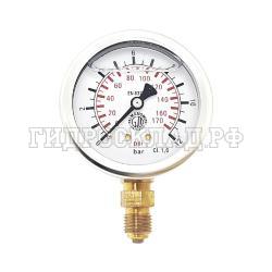 Манометр 63мм 0-12 бар  G1/4 (снизу) (Mini Press)