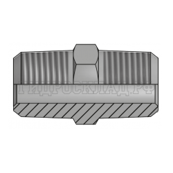 Адаптер BSPT(ш) 3/4" - BSPT(ш) 3/4" INOX (Vitillo SPA)