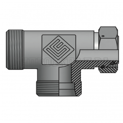 Адаптер ТС тройник P=15 22x1.5 - DKOL(г) 22x1.5 (верт.) (RASTELLI  RACCORDI s.r.l.)