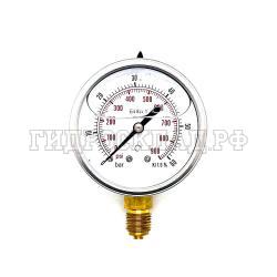 Манометр 63мм 0-60 бар  G1/4 (снизу) (BART)