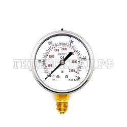 Манометр 63мм 0-250 бар  G1/4 (снизу) (BART)