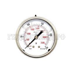 Манометр 63мм 0-250 бар  G1/4 (сзади) (BART)