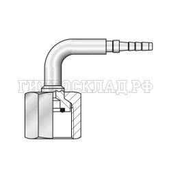 Фитинг к манометру G1/4" Ду=2мм (90°) с муфтой DN2 (Китай)