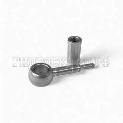 Фитинг BANJO M10X1/8" (0°) DN=03мм S10 нерж. (с муфтой) (Китай)