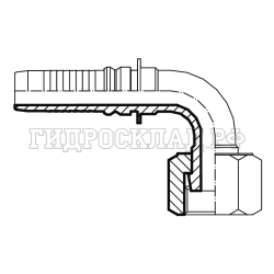 Фитинг ORFS (г) 1.7/16" DN=25 (90°) InterLock S41 (Китай)