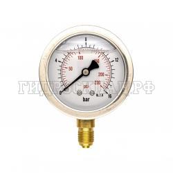 Манометр 63мм 0-16 бар  G1/4 (снизу) (Китай)