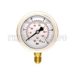 Манометр 63мм 0-25 бар  G1/4 (снизу) (Китай)