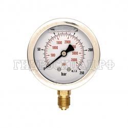 Манометр 63мм 0-250 бар  G1/4 (снизу) (Китай)