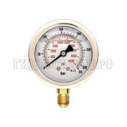 Манометр 63мм 0-315 бар  G1/4 (снизу) (Китай)