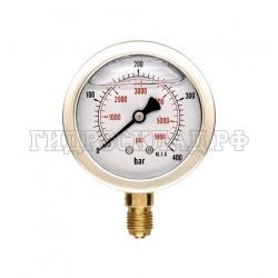 Манометр 63мм 0-400 бар  G1/4 (снизу) (Китай)