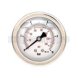 Манометр 63мм 0-10 бар  G1/4 (сзади) (Китай)