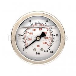 Манометр 63мм 0-100 бар  G1/4 (сзади) (Китай)