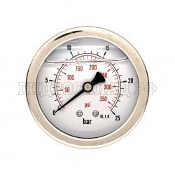 Манометр 63мм 0-25 бар  G1/4 (сзади) (Китай)