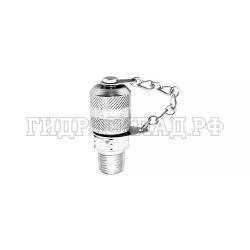 Точка контроля давления M16x2 - 1/2"-14 NPTF Type D (мет.колп.с цеп.) (Китай)