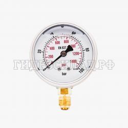 Манометр 63мм 0-100 бар G1/4 (снизу) (Китай)