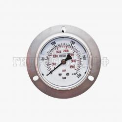 Манометр 63мм 0-250 бар  G1/4 (сзади, панельный монтаж) (Китай)