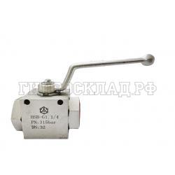 Кран гидравлический шаровый 2-х ходовой BSP 1.1/4" (Китай)