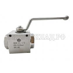 Кран гидравлический шаровый 2-х ходовой BSP 1.1/2" (Китай)