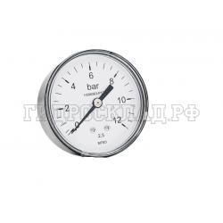 Манометр 0-12 бар R1/4 62.5мм (осевой) (Китай)
