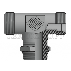 Адаптер ТС тройник P= 8 14x1.5 - Metric 12x1.5(ш) контргайка+o.r. (гориз.) (Vitillo SPA)