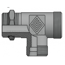 Адаптер ТС тройник P=38 52x2 - BSPP 1.1/2"(ш) контргайка (верт.) (Vitillo SPA)