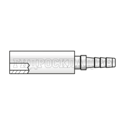 Фитинг BEL/S P=6  Ду=2мм (0°) с муфтой (Китай)